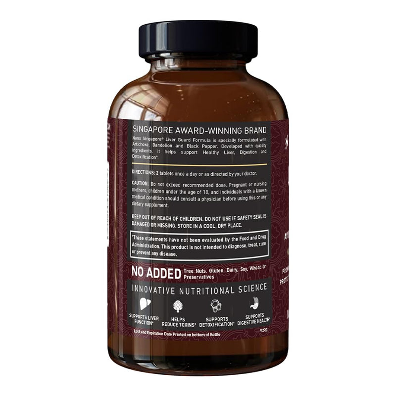 Nano Singapore Liver Guard Formula – Liver Health Support, Detox & Digestive Health | 60 Capsules