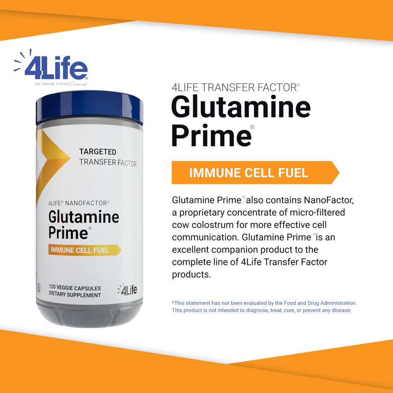 4Life Glutamine Prime - Immune Support with NanoFactor | 120 Veggie Capsules