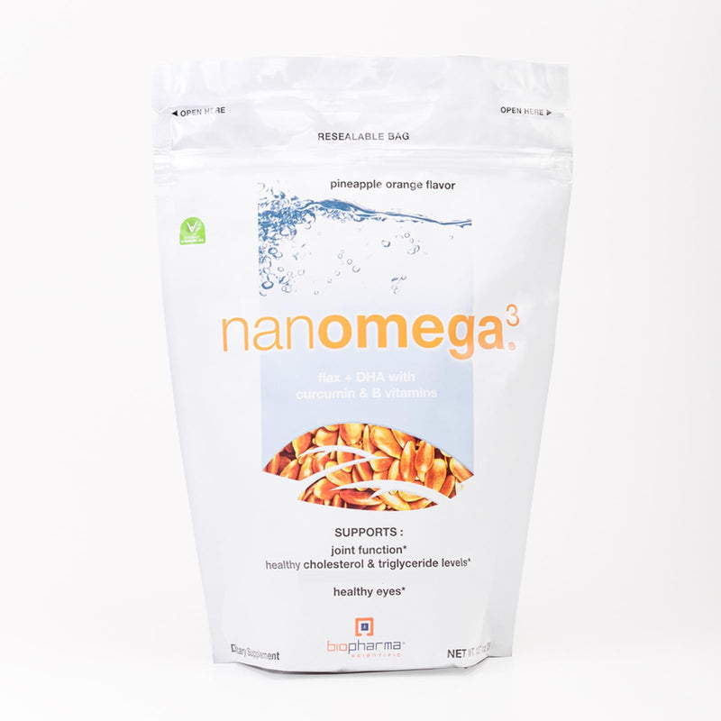 Biopharma Scientific NanoOmega Vegan Omega-3 – Plant-Based DHA/EPA from Algae & Flaxseed | 30 Servings