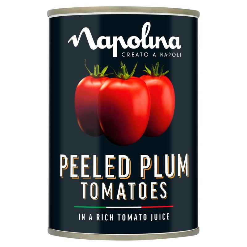 Napolina Peeled Plum Tomatoes in a Rich Tomato Juice, 400g (Case of 12)