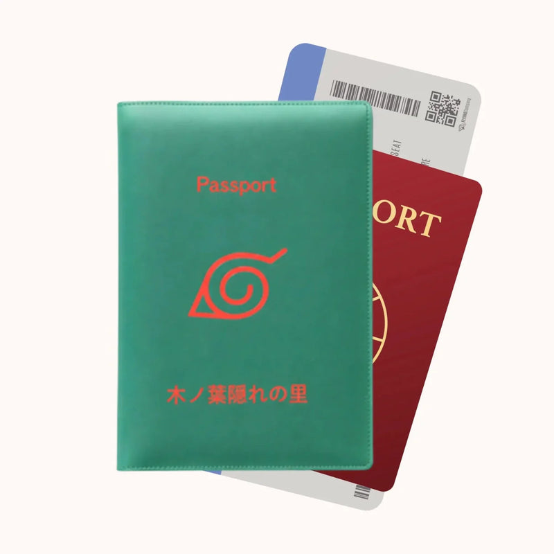 Naruto Konohagakure Green Passport Cover