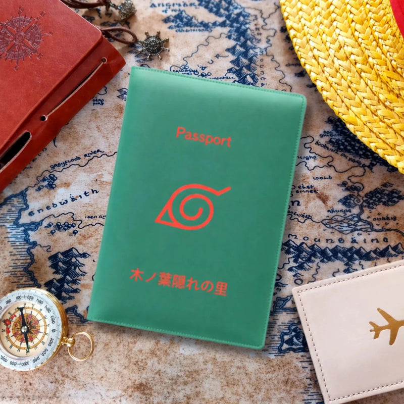 Naruto Konohagakure Green Passport Cover