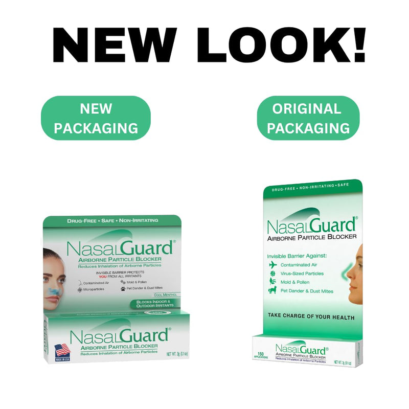NasalGuard Airborne Particle Blocker Gel – Drug-Free, Travel-Ready Protection (Made in USA, Menthol)