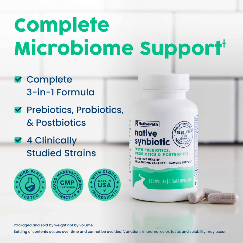 NativePath Complete Synbiotic — 3-in-1 Gut Health (10B CFU, 30 Servings)