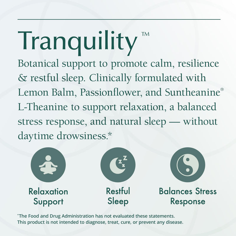 Natura Health Tranquility: Relaxation Support with L-Theanine & Herbs (90 Capsules)