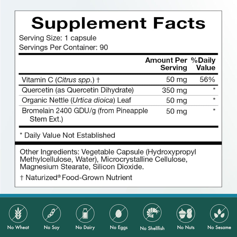 Natura Quercetin Plus – Immune & Histamine Support (90 Capsules)