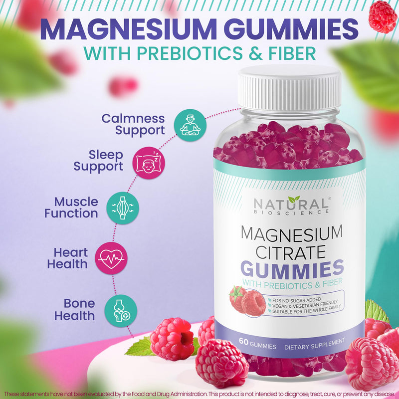 Natural BioScience Sugar Free Magnesium Gummies – Calming Anti-Stress & Sleep Support