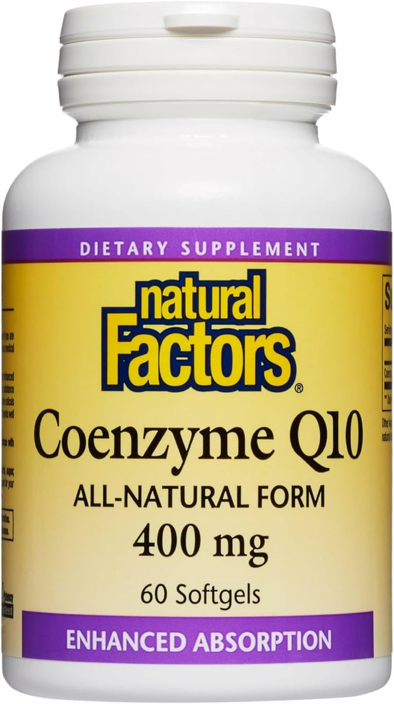Natural Factors CoQ10 400 mg – Antioxidant Support, Energy Production & Heart Health | 60 Softgels
