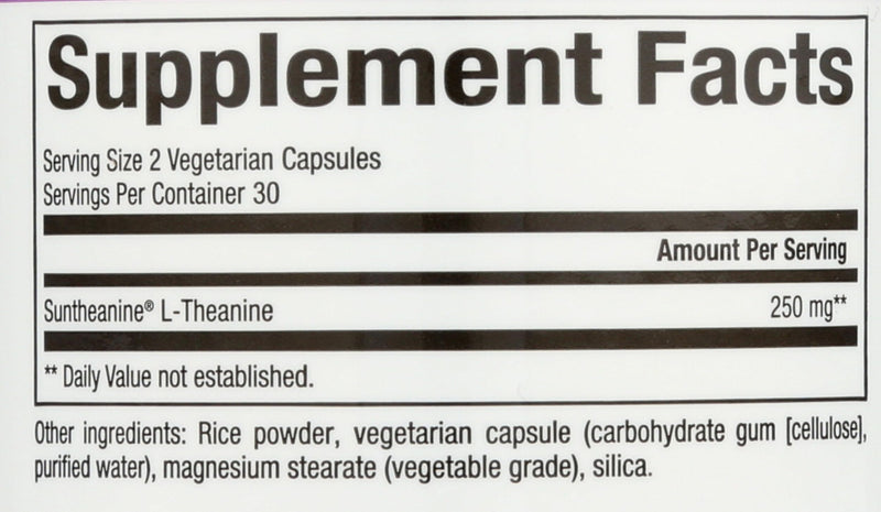 Natural Factors Stress-Relax Suntheanine L-Theanine 125 mg - 60 Capsules