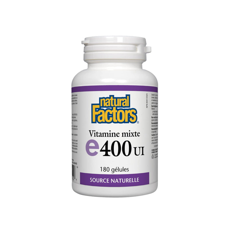 Natural Factors Mixed Vitamin E 400 IU – Antioxidant Support (180 Softgels)