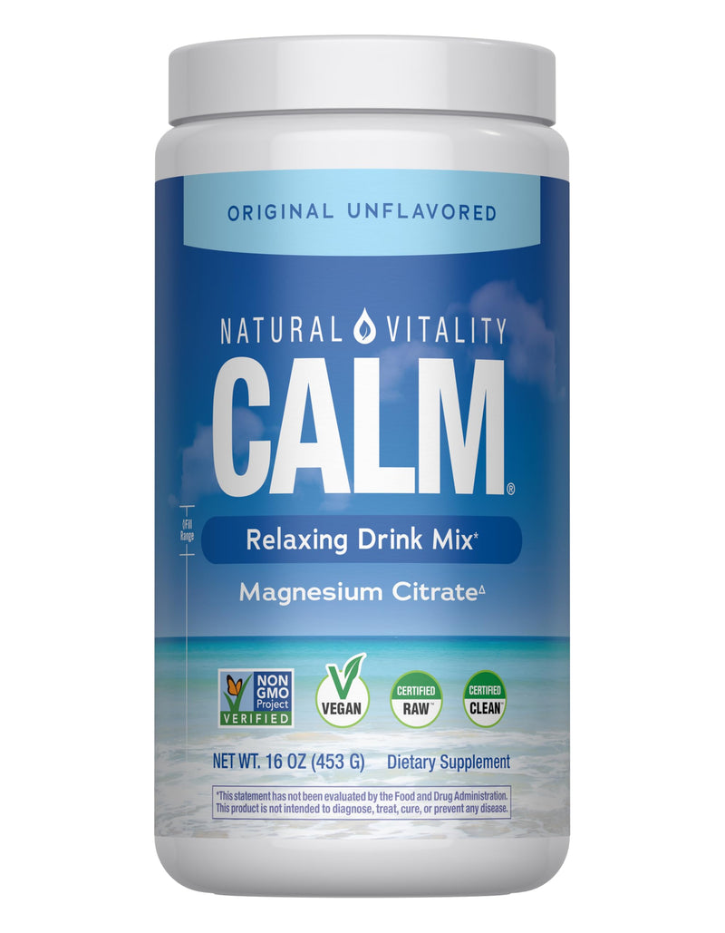 Natural Vitality CALM Magnesium Drink Mix - 16 oz | Gluten Free, Vegan, Non-GMO