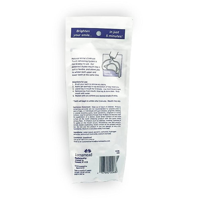 5 Pack Natural White 5-Minute Teeth Whitening Kits – Fast Home Whitening