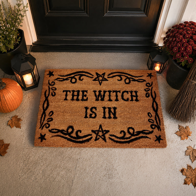 The Witch Is In Coir Doormat
