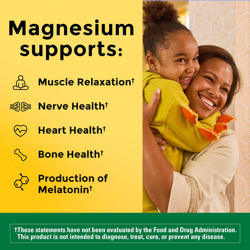 Nature Made Magnesium Citrate 250 mg Softgels – 60-Day Supply for Muscle, Nerve, Bone & Heart Health