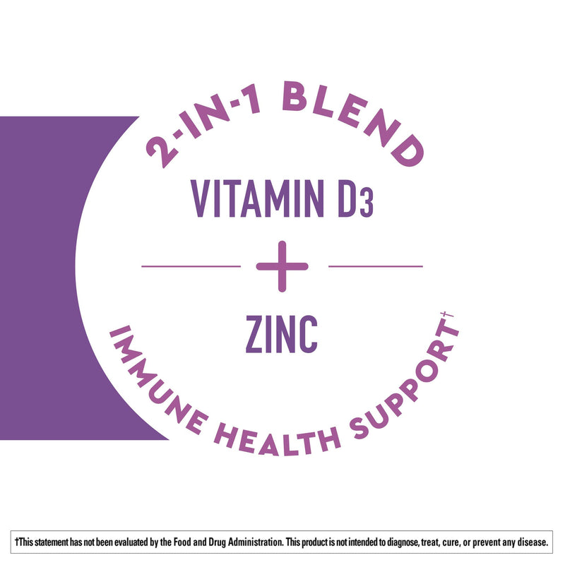 Nature Made Wellblends Elderberry with ImmuneCare - Vitamin D3 1500 IU & Zinc, 30 Tablets