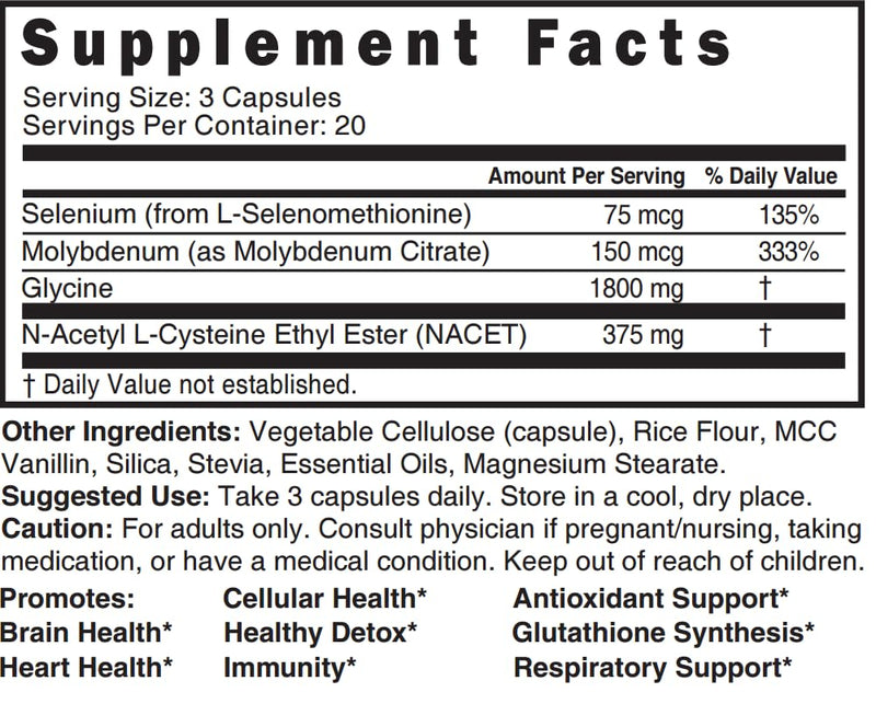Nature's Fusions Neuro NAC Supplement 375mg Extra Strength + 1800mg Glycine – NACET for 20x Bioavailability & 10x Glutathione Boost