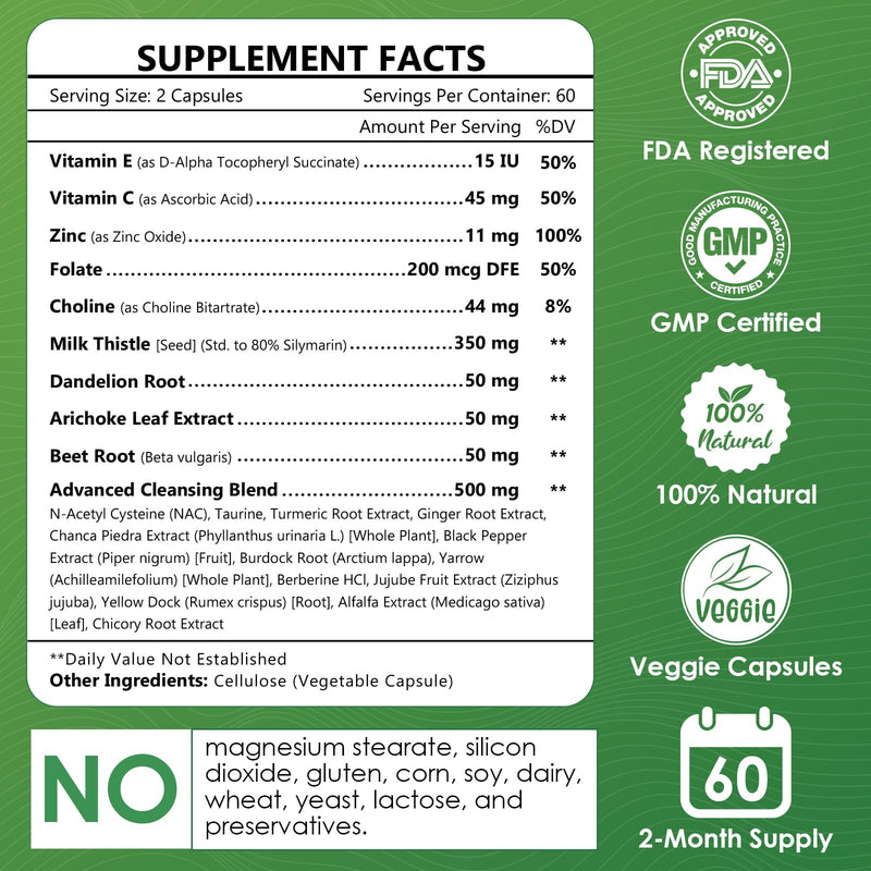 Nature Target Milk Thistle Liver Detox 350mg 30:1 | 120 Veggie Capsules