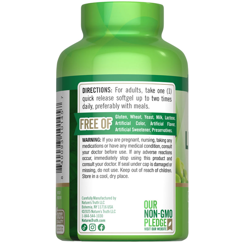 Nature's Truth Ultra Soy Lecithin 1200 mg - 120 Softgels, Non-GMO & Gluten Free