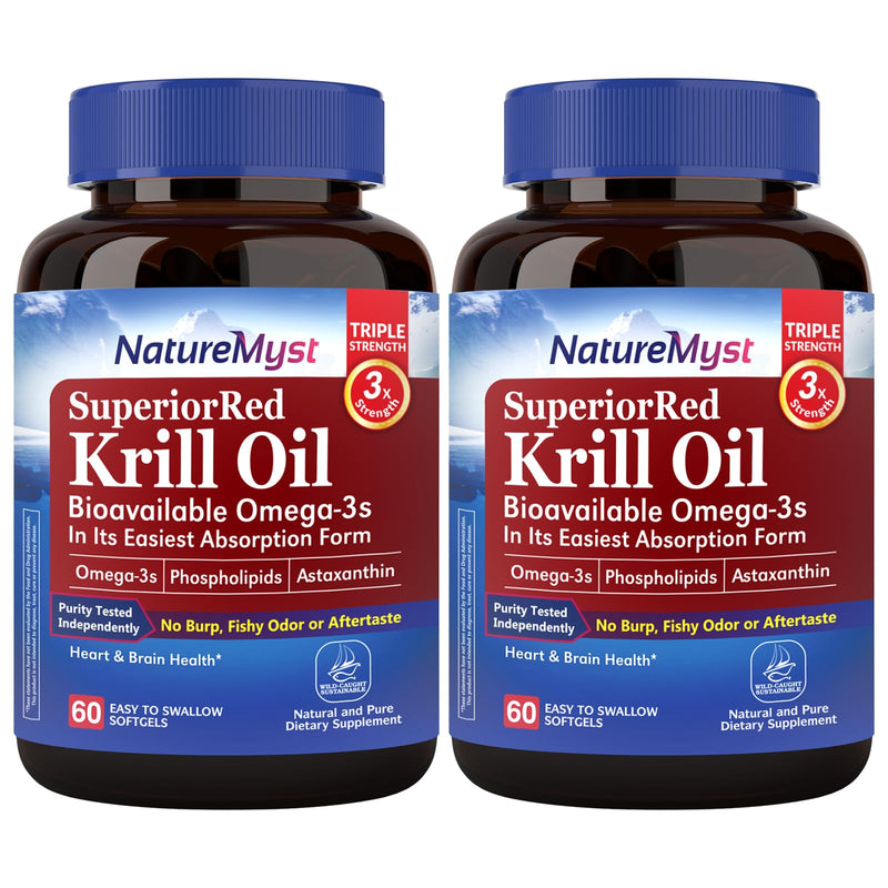 NatureMyst Antarctic Krill Oil 1000 mg Softgels - Omega-3 EPA/DHA, Phospholipids & Astaxanthin | Made in USA