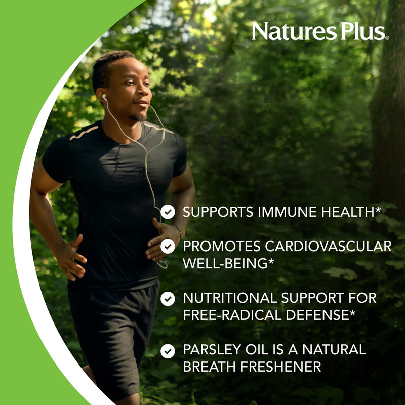 Nature's Plus Garlic & Parsley Softgels – Supports Heart Health, Healthy Cholesterol & Blood Pressure (180 Servings)