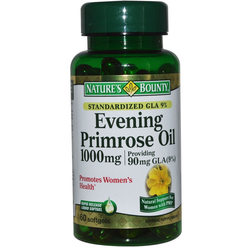 Nature's Bounty Evening Primrose Oil 1000 mg Softgels – Pack of 2 (60 ea)