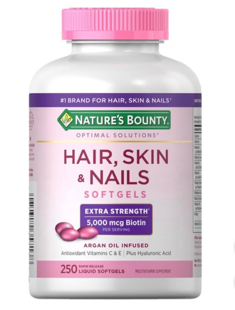 Nature's Bounty Hair, Skin & Nails 250 Softgels – 2 Pack