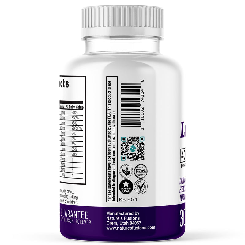 Nature's Fusions LupuEase Lupus Relief Multivitamin – 30 Day Supply with Omega-3 & Turmeric Curcumin