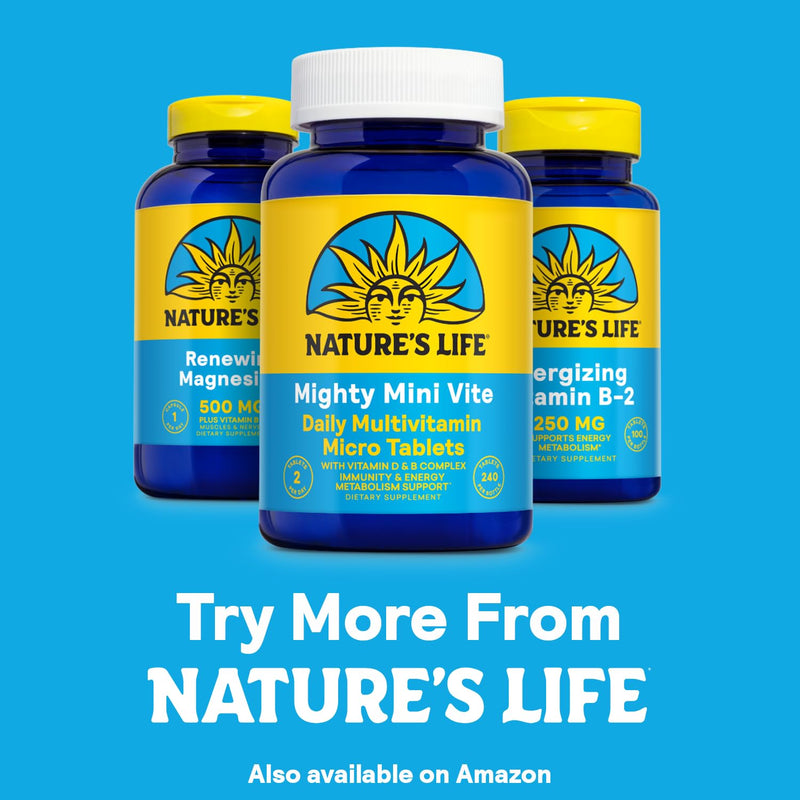 Natures Life Renewing Magnesium 500 mg + Vitamin B-6 | 180 VegCaps - Lab Verified