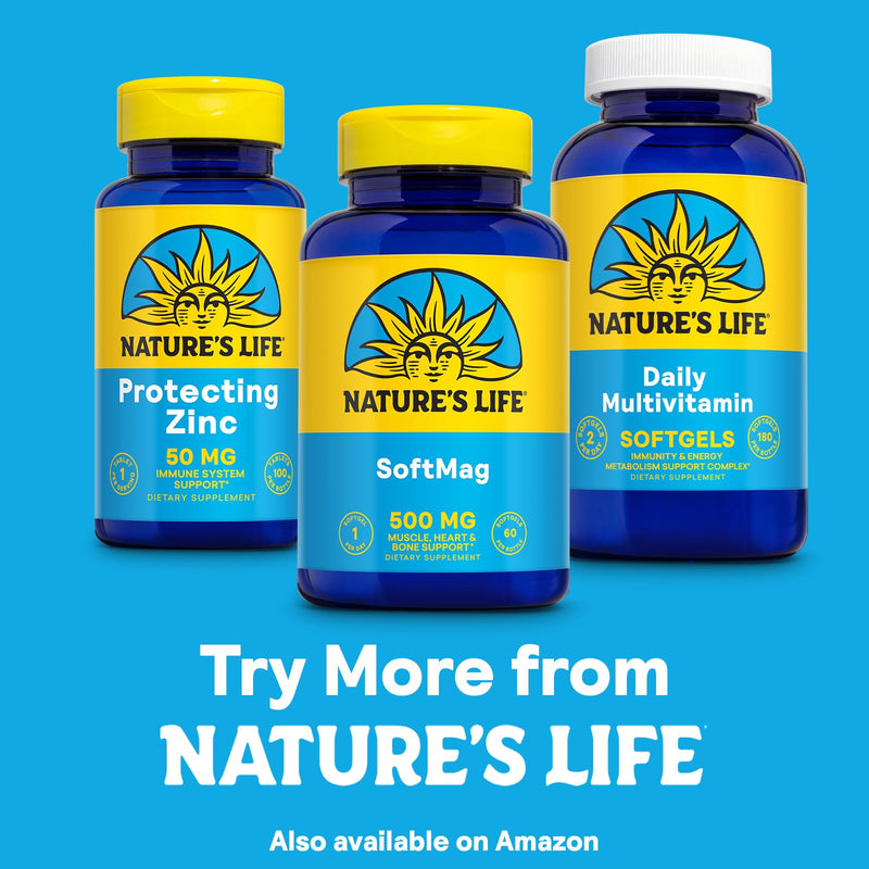 Nature's Life SoftMag 500 mg – Magnesium Complex (2-Pack) | Bone, Muscle & Heart Health