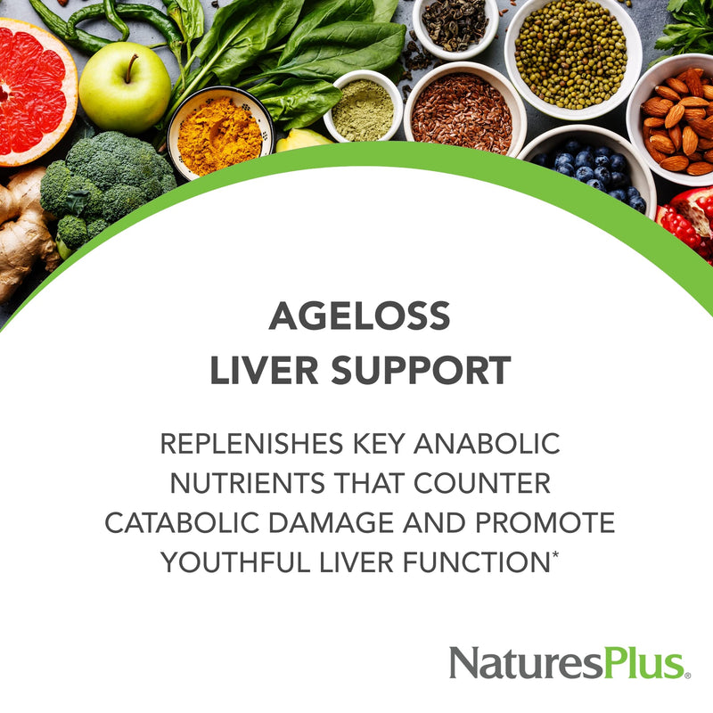 Natures Plus AgeLoss Liver Support - 90 Capsules | Artichoke, Milk Thistle & Choline