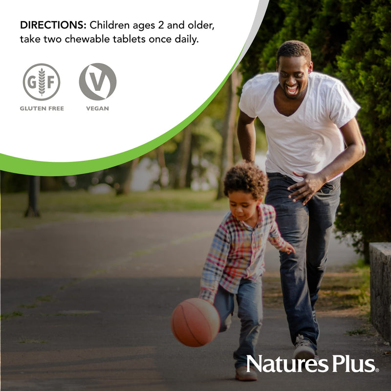 Nature's Plus Animal Parade Cherry Multivitamin for Kids – 180 Animal-Shaped Chewables, 90 Servings