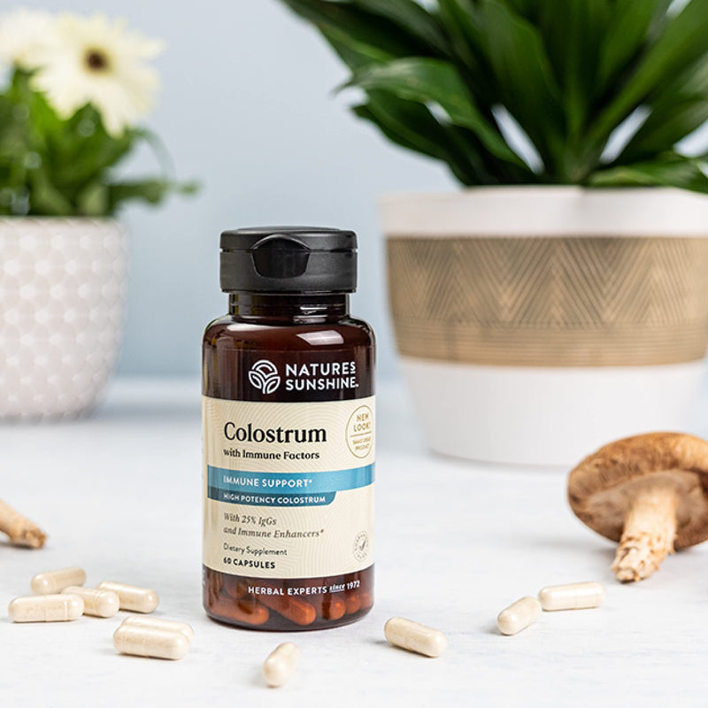 Nature's Sunshine Colostrum with Immune Factors - 60 Capsules | Immune & Gut Health