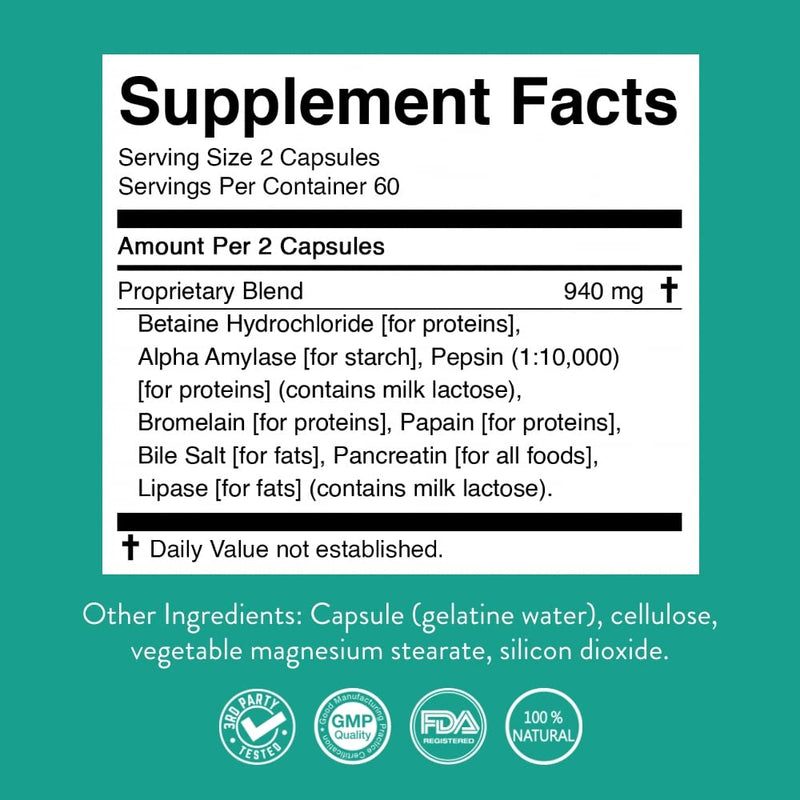 Nature's Sunshine Food Enzymes - Digestive Support with Prebiotics and Probiotics
