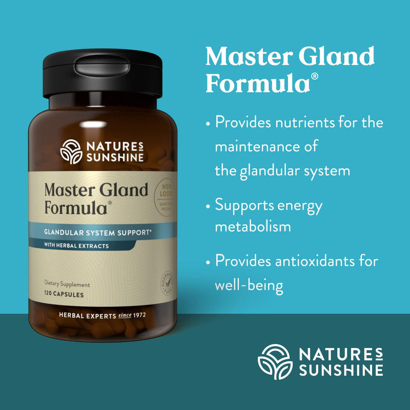 Nature's Sunshine Master Gland - 120 Capsules | Complete Nutritional Support for Every Gland & Energy Metabolism