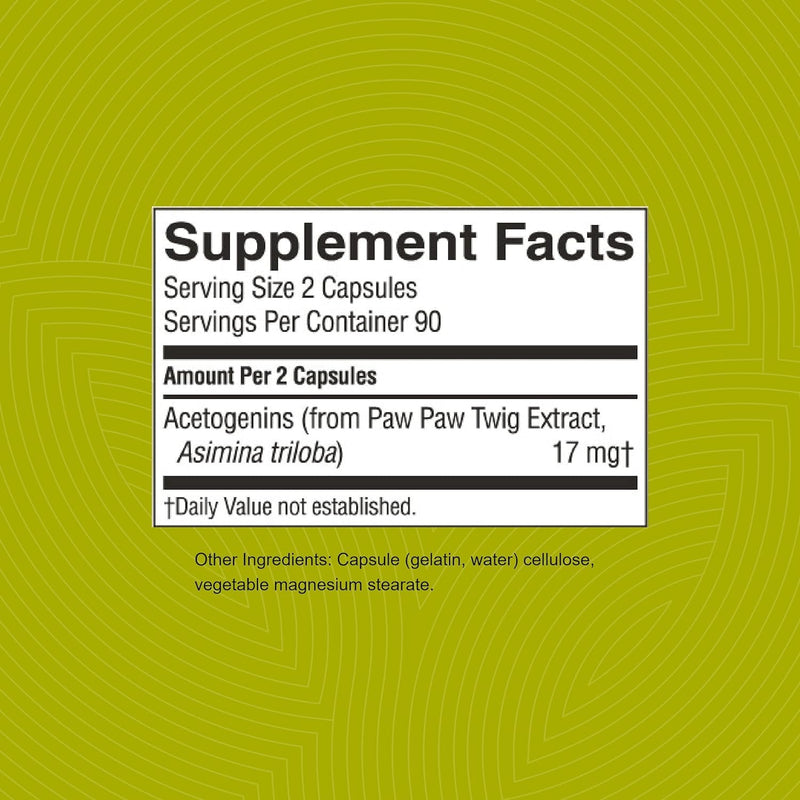 Nature's Sunshine Paw Paw Cell-Reg, 180 Capsules | 50+ Acetogenins for Selective Cellular Support