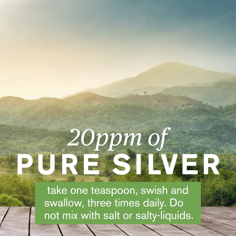 Nature's Sunshine Silver Shield Liquid 32 oz | Aqua Sol Colloidal Silver for Immune Support