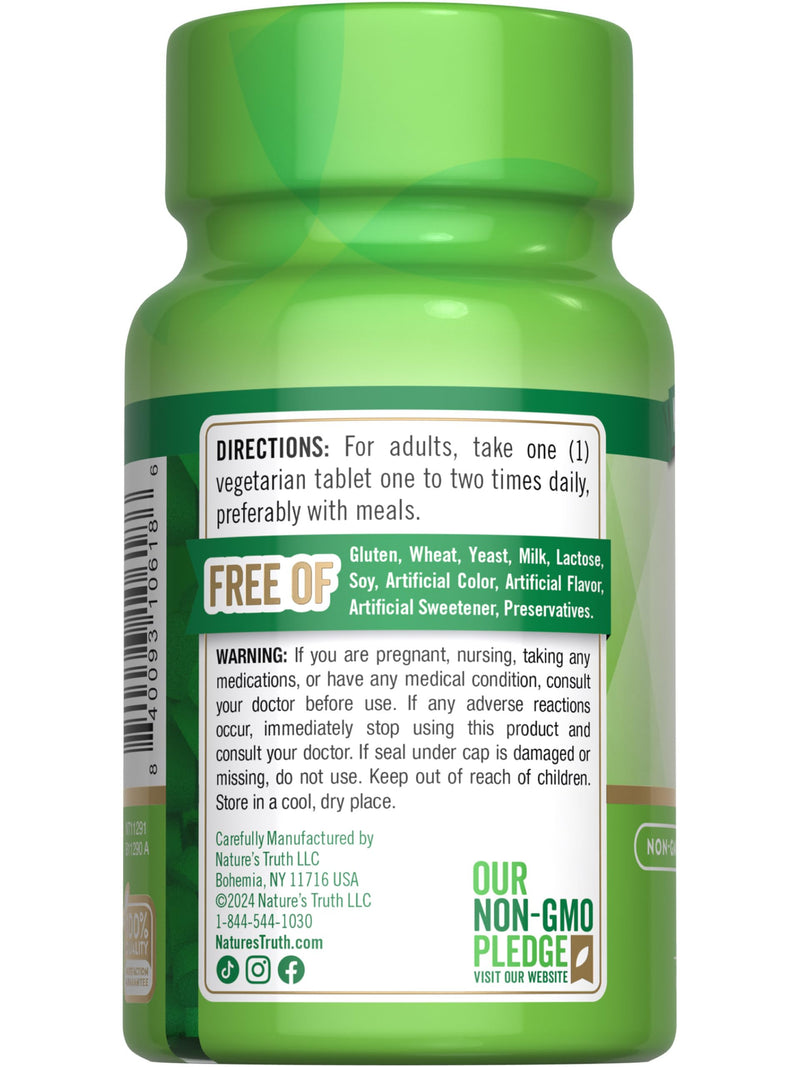 Nature's Truth Vitamin D3 400 IU (10 mcg) – 100 Vegetarian Tablets, Non-GMO & Gluten Free