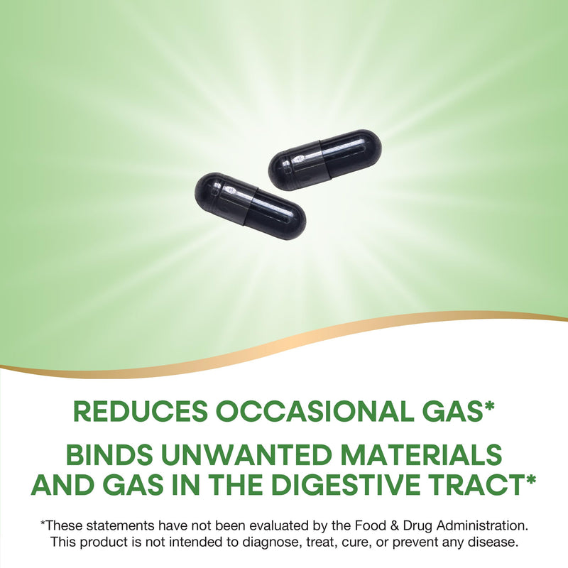 Nature's Way Activated Charcoal 560 mg | 360 Capsules (Packaging May Vary)