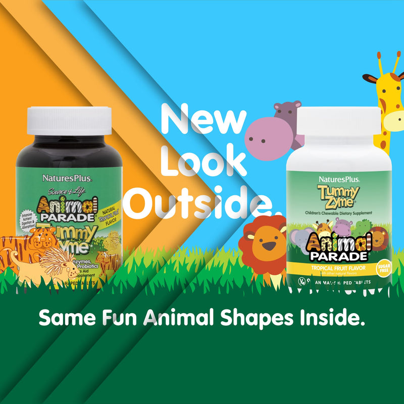 Natures Plus Animal Parade Tummy Zyme - Kids Digestive Probiotic