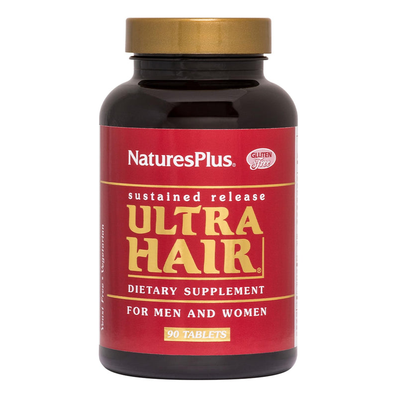 Natures Plus Ultra Hair Sustained Release – Natural Hair Growth Supplement for Men & Women (90 Veg Tablets)