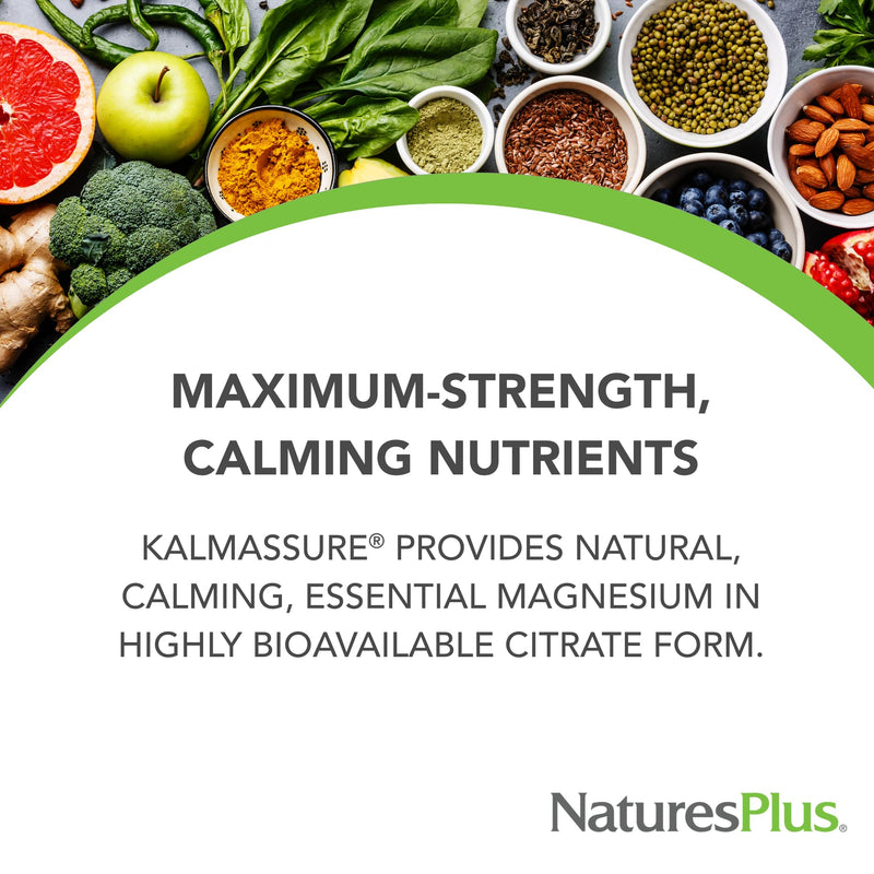 NaturesPlus KalmAssure Magnesium 420 mg | 90 Vegan Capsules (Pack of 2) – Supports Nerve & Muscle Relaxation, Non-GMO, Gluten Free