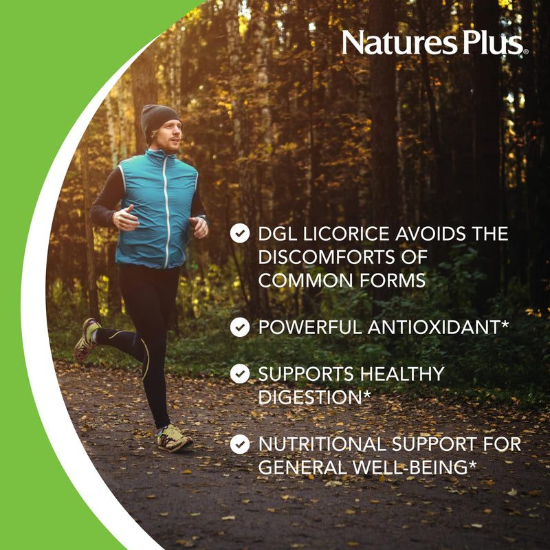 NaturesPlus Herbal Actives Licorice DGL Capsules 500mg | 60 Vegan Servings