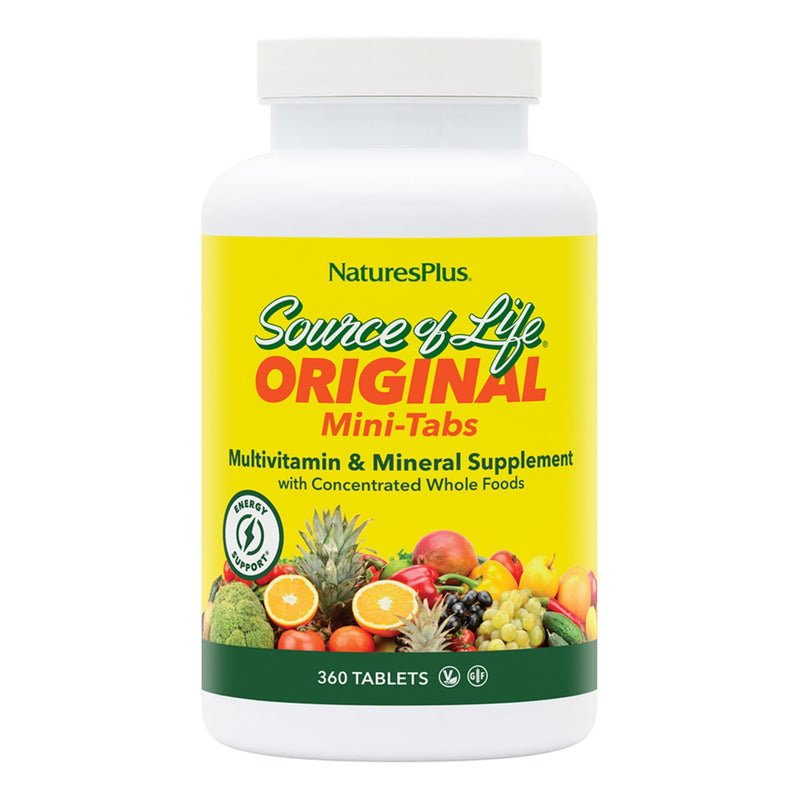 NaturesPlus Source of Life 360 Mini-Tabs – Gluten Free Vegetarian Multivitamin