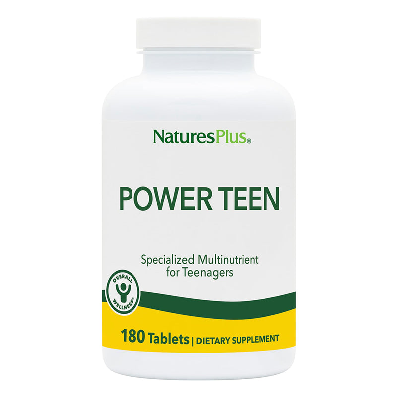 NaturesPlus Source of Life Power Teen - 180 Veg Tablets | Teen Multivitamin & Minerals | Gluten-Free