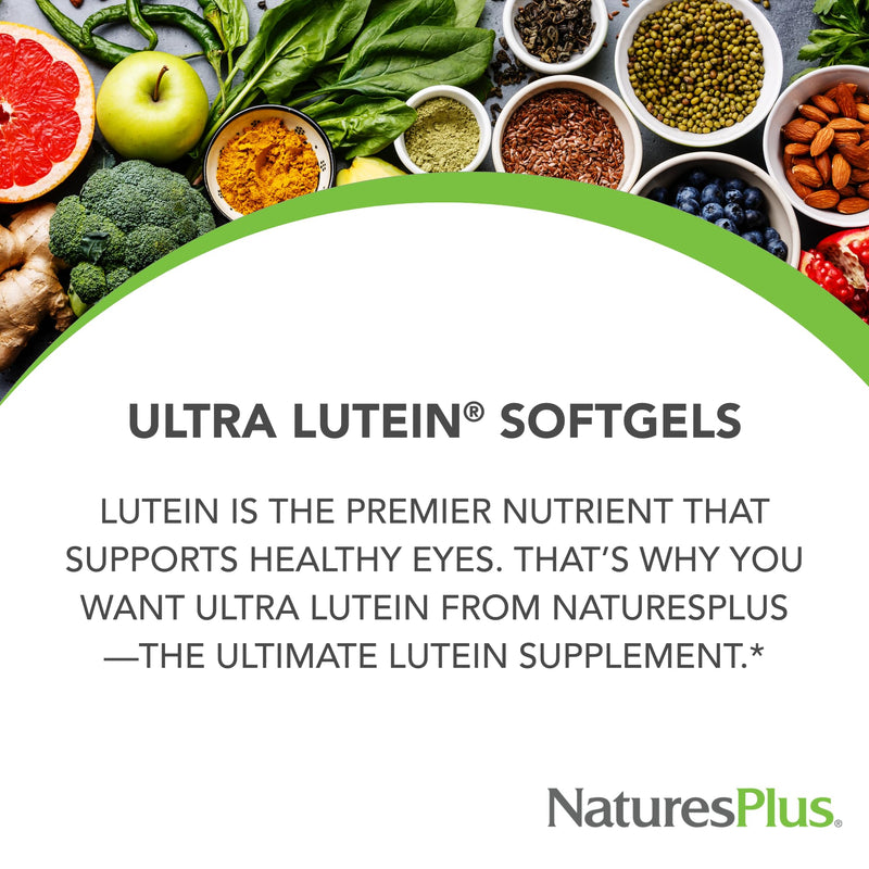 NaturesPlus Ultra Lutein 20 mg - 60 Softgels | Eye Health Support - 60 Servings