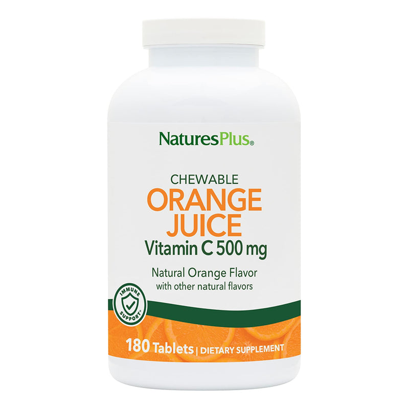 NaturesPlus Vitamin C 500 mg Chewable (180 Tablets) | Immune Support