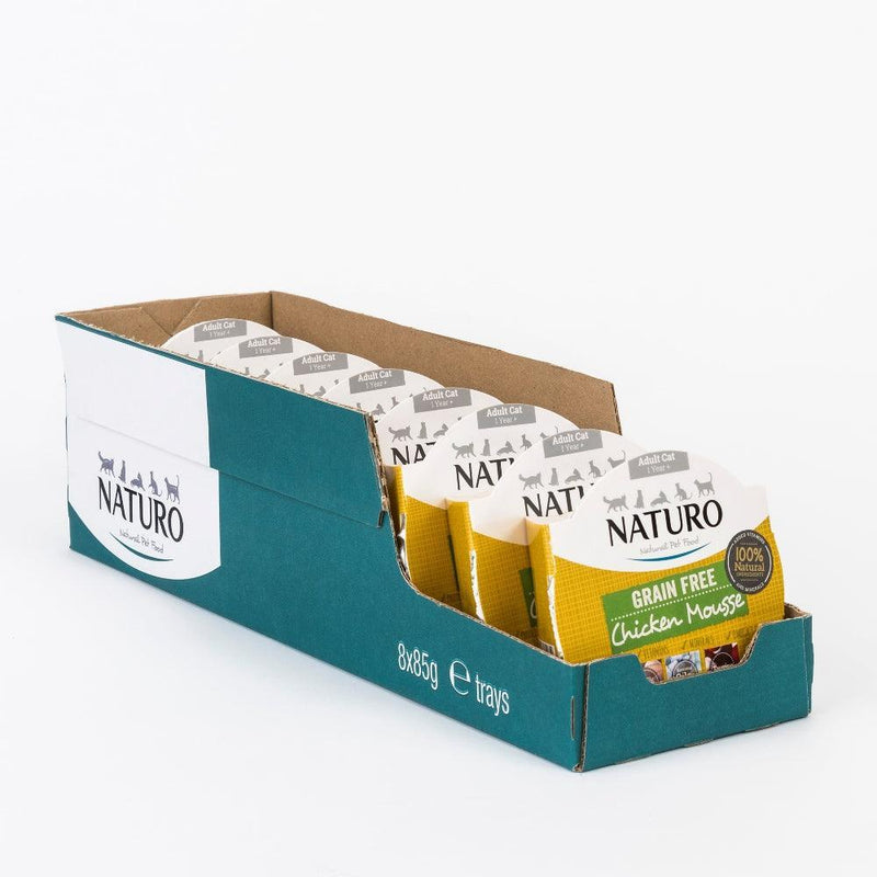 Naturo Adult Cat Grain Free Chicken Mousse Trays 8 x 85g
