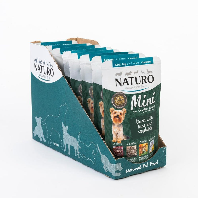 Naturo Adult Mini Duck with Rice & Veg Pouches 8 x 150g