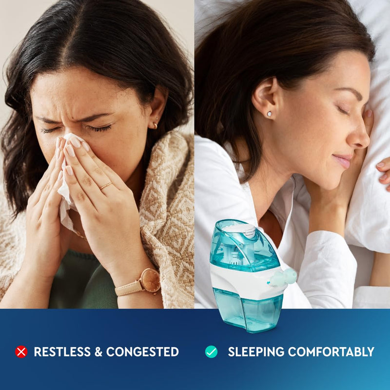 Navage Deluxe Bundle Nasal Irrigation System – Complete Kit with SaltPods, Travel Bag & Caddy