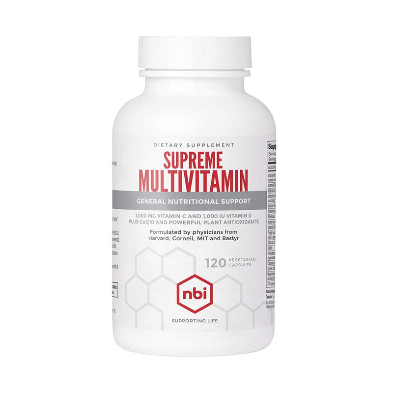NBI Supreme Daily Multivitamin | 120ct Veggie Capsules | Vitamins A–B12